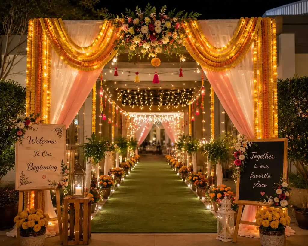 Budget-Friendly Wedding Entrance Decoration Ideas