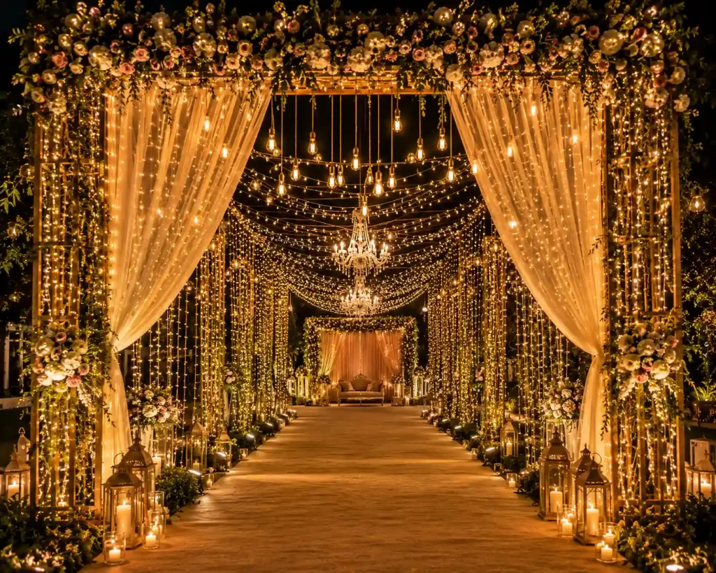 Fairy Light Entrance Decoration