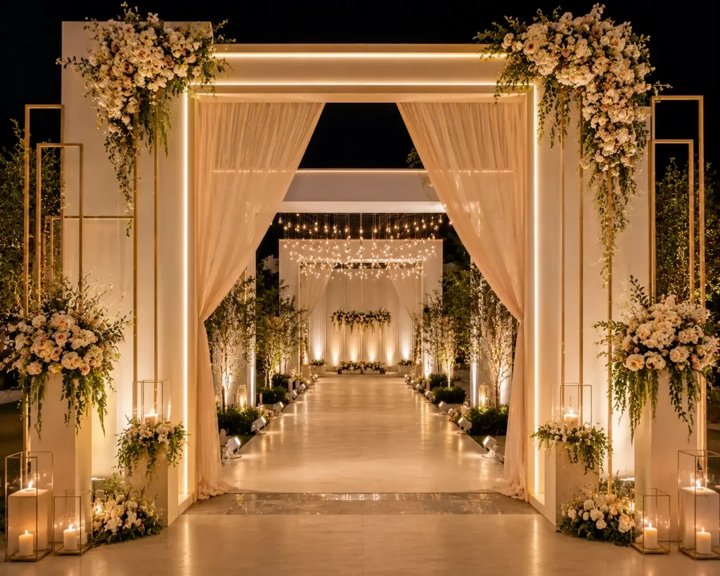 Minimalist Wedding Entrance Decoration