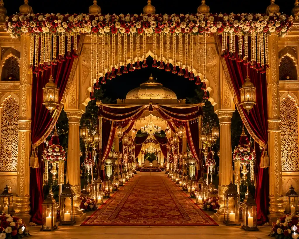 Royal Palace-Themed Wedding Entrance