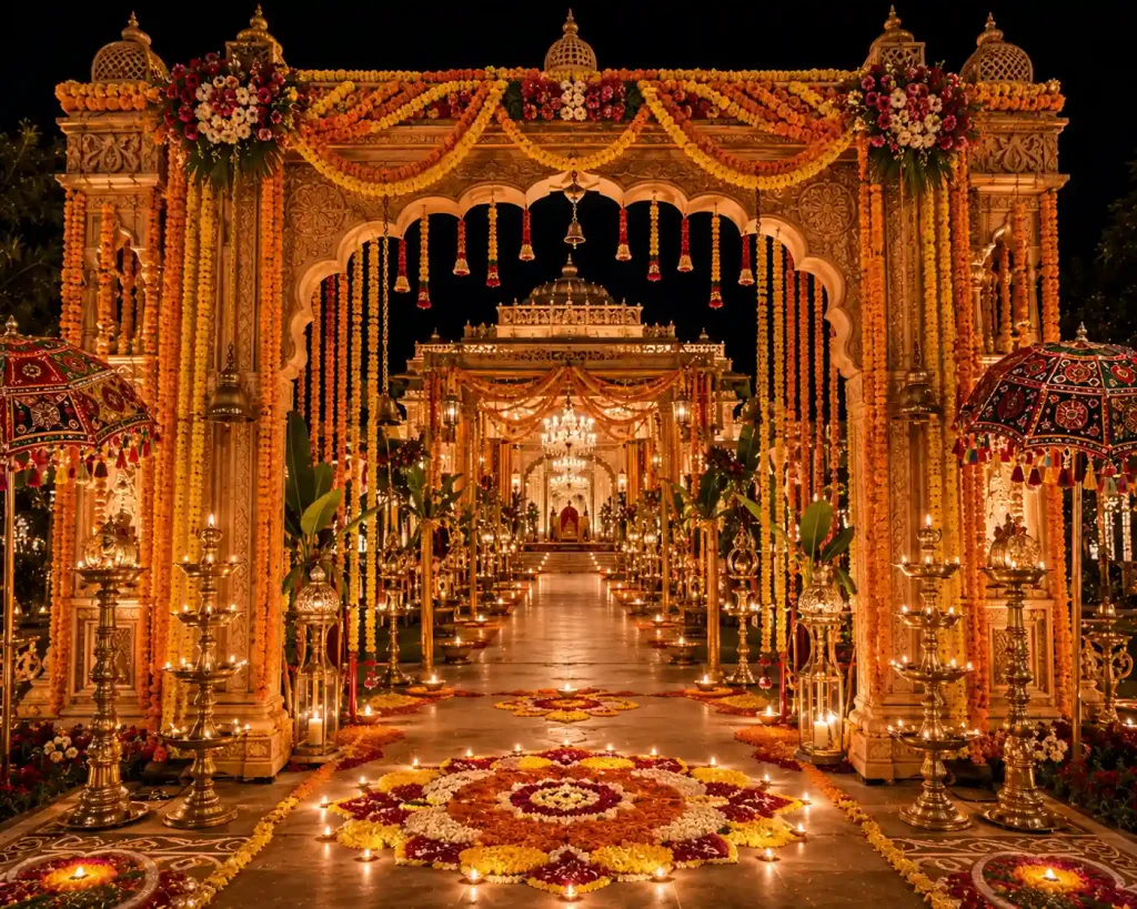 Traditional Indian Wedding Entrance Decoration